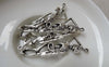 Accessories - 20 Pcs Of Antique Silver Skeleton Charms 12x42mm A6808