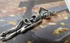 Accessories - 20 Pcs Of Antique Silver Skeleton Charms 12x42mm A6808