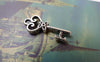 Accessories - 20 Pcs Of Antique Silver Skeleton Key Heart Key Charms 9x21mm A6455