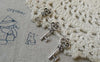 Accessories - 20 Pcs Of Antique Silver Skeleton Key Heart Key Charms 9x21mm A6455