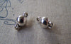 Accessories - 20 Pcs Of Antique Silver Smooth Ball Connector  Size 8x14mm A5373