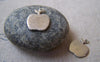 Accessories - 20 Pcs Of Antique Silver Smooth Flat Apple Charms 13x16mm A5685