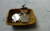 Accessories - 20 Pcs Of Antique Silver Smooth Flat Apple Charms 13x16mm A5685