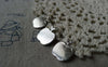 Accessories - 20 Pcs Of Antique Silver Smooth Flat Apple Charms 13x16mm A5685