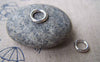 Accessories - 20 Pcs Of Antique Silver Smooth Round Circle Rings 11mm A1067