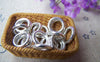Accessories - 20 Pcs Of Antique Silver Smooth Round Circle Rings 11mm A1067