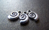 Accessories - 20 Pcs Of Antique Silver Spiral Snail Charms 7x12mm A4161
