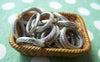 Accessories - 20 Pcs Of Antique Silver Textured Coiled Ring Connectors 13mm A1131