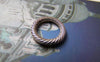Accessories - 20 Pcs Of Antique Silver Textured Coiled Ring Connectors 13mm A1131