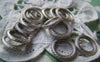 Accessories - 20 Pcs Of Antique Silver Textured Coiled Ring Connectors 13mm A1131
