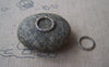 Accessories - 20 Pcs Of Antique Silver Textured Heart Ring Charms 14mm A4084