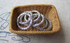 Accessories - 20 Pcs Of Antique Silver Textured Heart Ring Charms 14mm A4084