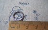 Accessories - 20 Pcs Of Antique Silver Textured Heart Ring Charms 14mm A4084
