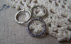 Accessories - 20 Pcs Of Antique Silver Textured Heart Ring Charms 14mm A4084