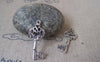 Accessories - 20 Pcs Of Antique Silver Tibetan Silver Filigree Key Charms 11x25mm A4677