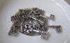 Accessories - 20 Pcs Of Antique Silver Tibetan Silver Filigree Key Charms 11x25mm A4677