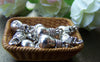 Accessories - 20 Pcs Of Antique Silver US Dollar Money Bag Sack Charms 7x15mm A1343