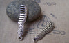 Accessories - 20 Pcs Of Antique Silver Vintage Flower Comb Charms 8x36mm A893