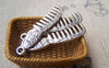 Accessories - 20 Pcs Of Antique Silver Vintage Flower Comb Charms 8x36mm A893