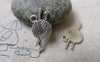 Accessories - 20 Pcs Of Antique Silver Yarn Ball With Knitting Needles Charms 12x24mm A6724