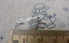 Accessories - 20 Pcs Of Antique Silver Yarn Ball With Knitting Needles Charms 12x24mm A6724
