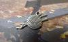 Accessories - 20 Pcs Of Antique Silver Yarn Ball With Knitting Needles Charms 12x24mm A6724