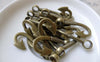 Accessories - 20 Pcs Of Antiqued Bronze Fishing Hook Charms 15x30mm A6748