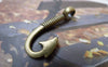 Accessories - 20 Pcs Of Antiqued Bronze Fishing Hook Charms 15x30mm A6748