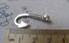 Accessories - 20 Pcs Of Antiqued Silver Fishing Hook Charms 15x30mm A6749