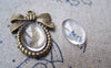 Accessories - 20 Pcs Of Crystal Glass Dome Oval Cabochon Cameo 10x14mm A3638