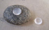 Accessories - 20 Pcs Of Frosted Glass Dome Round Cabochon Cameo 10mm A5441