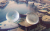 Accessories - 20 Pcs Of Frosted Glass Dome Round Cabochon Cameo 10mm A5441
