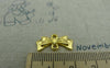 Accessories - 20 Pcs Of Gold Tone Bow Tie Knot Connector 8x20mm A5955