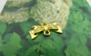 Accessories - 20 Pcs Of Gold Tone Bow Tie Knot Connector 8x20mm A5955