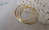 Accessories - 20 Pcs Of Gold Tone Brass Seamless Rings 30mm 20gauge A7375