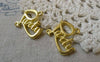 Accessories - 20 Pcs Of Gold Tone English Word Party Charms 19x20mm A6310