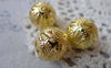 Accessories - 20 Pcs Of Gold Tone Filigree Ball Spacer Beads Size 18mm A7033