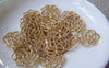 Accessories - 20 Pcs Of Gold Tone Filigree Flower Connector Charms 15mm A4524