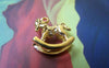 Accessories - 20 Pcs Of Gold Tone Rocking Horse Charms 15x15mm A4824