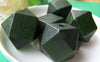 Accessories - 20 Pcs Of Green Color Geometric Figure Solid Faceted Wood Beads Findings 21mm A3737