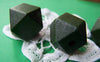 Accessories - 20 Pcs Of Green Color Geometric Figure Solid Faceted Wood Beads Findings 21mm A3737