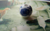 Accessories - 20 Pcs Of Hand Painted Chinese Blue Ceramic Round Beads 10mm A1864
