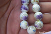 Accessories - 20 Pcs Of Hand Painted Chinese Blue Flower Ceramic Round Beads 12mm A1878