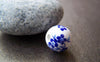 Accessories - 20 Pcs Of Hand Painted Chinese Blue Flower Ceramic Round Beads 12mm A1879
