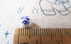 Accessories - 20 Pcs Of Hand Painted Chinese Blue Flower Ceramic Round Beads 6mm A565