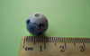 Accessories - 20 Pcs Of Hand Painted Chinese Blue Peony Flower Ceramic Round Beads 12mm A1876