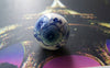 Accessories - 20 Pcs Of Hand Painted Chinese Blue Peony Flower Ceramic Round Beads 12mm A1876