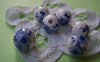 Accessories - 20 Pcs Of Hand Painted Chinese Blue Peony Flower Ceramic Round Beads 12mm A1876