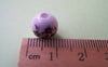 Accessories - 20 Pcs Of Hand Painted Chinese Purple Flower Ceramic Round Beads 10mm A1886