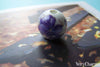 Accessories - 20 Pcs Of Hand Painted Chinese Purple Flower Ceramic Round Beads 12mm A2388
